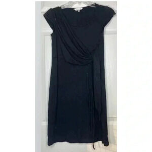 Woman LEWIS CHO Black Sleeveless Tie Front Dress Sz Small EUC
